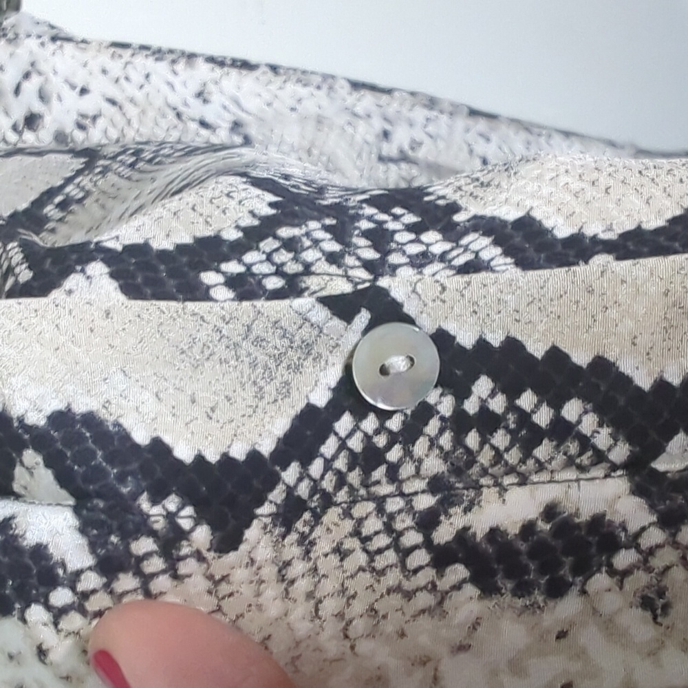 L'Agence Womens Maxi Dress Cameron Shirt 100% Silk Snake Python Print Medium - Picture 13 of 17